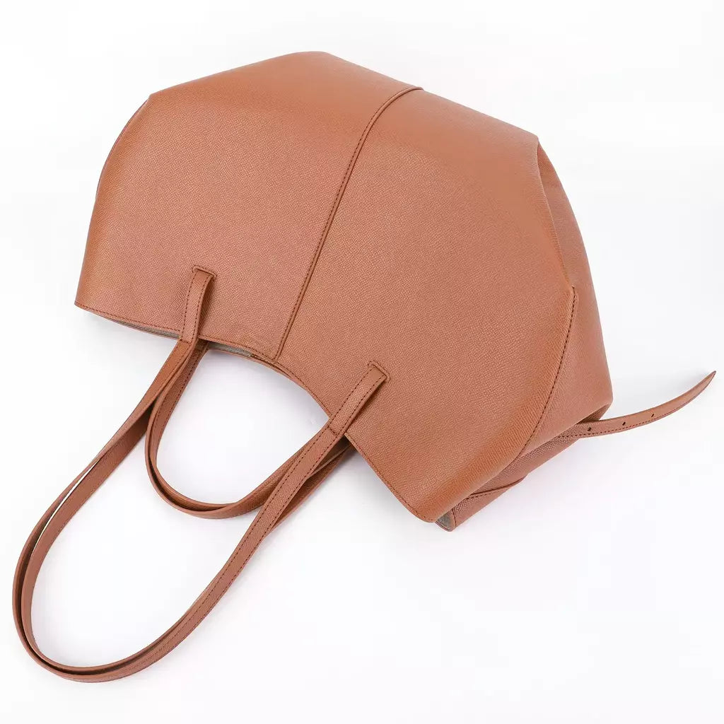 Bolsa de ombro elegante de grande capacidade para mulheres, Bolsa de lazer de couro PU