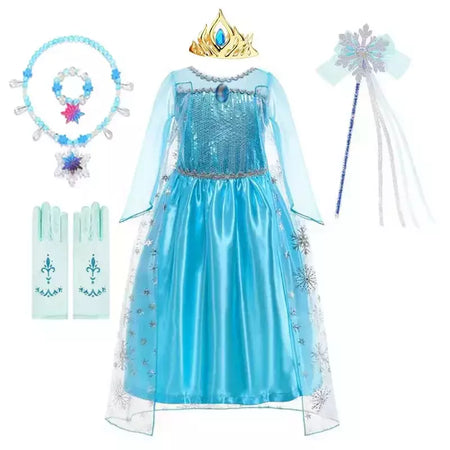 Elsa anna vestidos de princesa meninas malha lantejoulas vestido crianças cosplay neve rainha trajes halloween carnaval festa aniversário vestidos