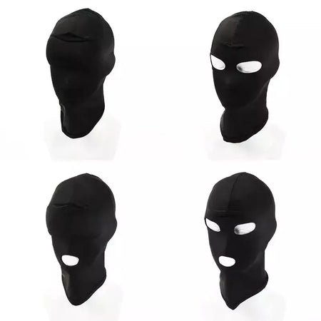 Balaclava elástica unissex padrão sem costura capuzes fetiche para halloween cosplay festa chapéu tático máscara facial jogos