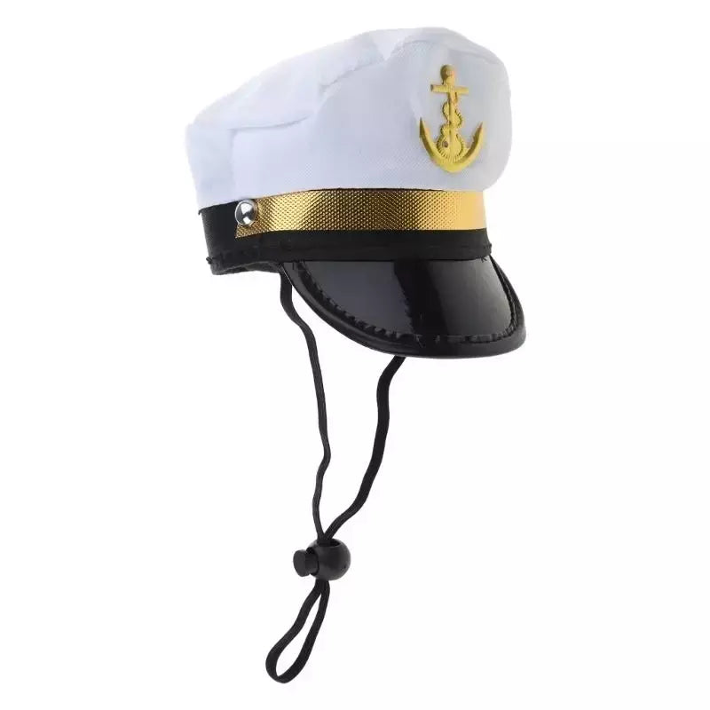 Chapéu engraçado para gatos Capitão Capitão Pirata Dress Fantas Fantas Capéu Pet Christmas Cosplay Capinho quente Cães