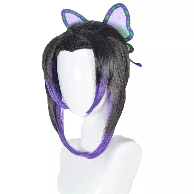 Anime demon slayer kimetsu geen yaiba kochou shinobu cosplay kostuum pruik conjunto quimono uniforme halloween anime kostuums para criança