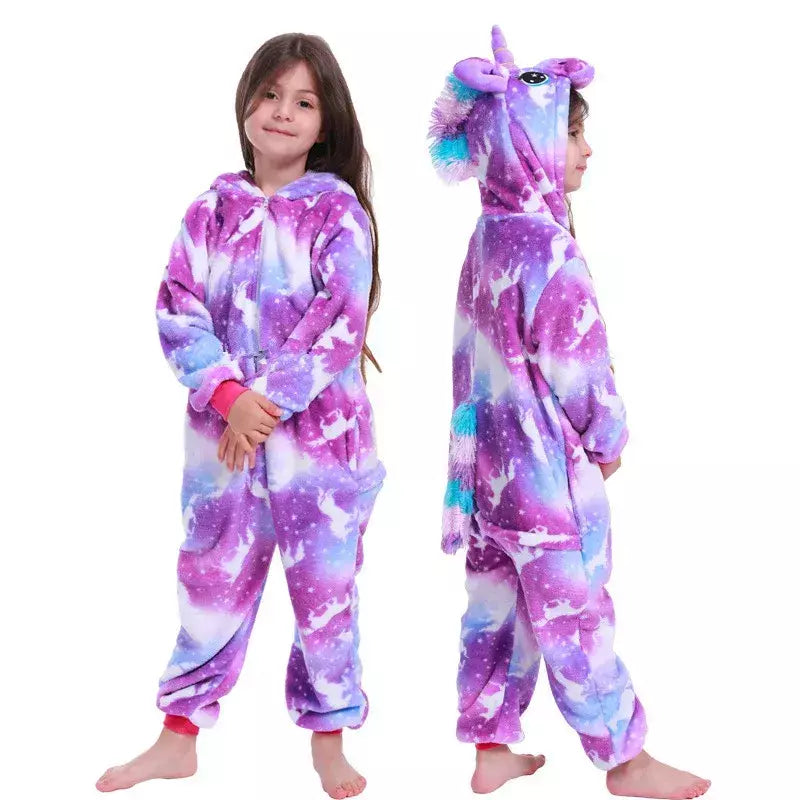 Kigurumi-Animal Onesies infantil, unicórnio, panda, macacão, pijama, anime, cosplay, fantasias, Natal, halloween, crianças, meninos, meninas