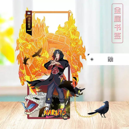 Naruto anime japonês periféricos metal artesanato marcador ornamentos de mesa colecionáveis presente de aniversário criativo para namorado menino brinquedo