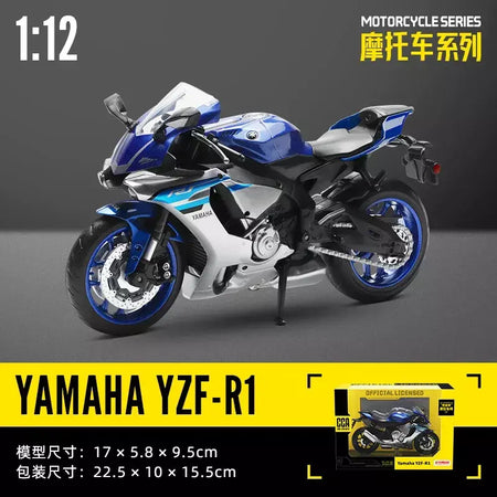 Cca 1:12 suzuki GSX-R1000 liga motocross licenciado modelo de motocicleta brinquedo carro coleção presente produção estática fundição