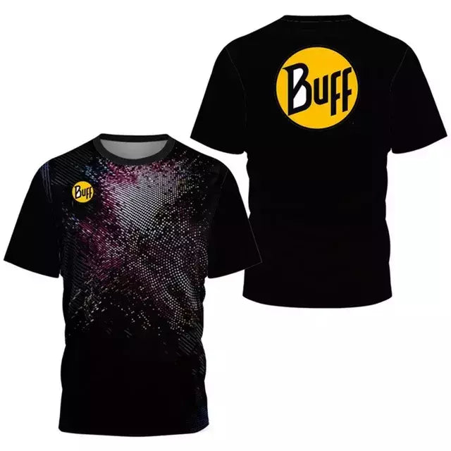 Camisa de tênis com gola O respirável masculina, camiseta estampada, secagem rápida, manga curta, fitness, corrida, esportes ao ar livre, verão
