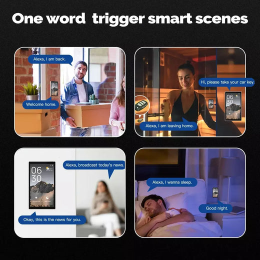 MOES Tuya Wifi Smart Tela sensível ao toque de 5 polegadas Painel de controle central dos EUA Controle de voz Alexa e ZigBee Gateway Controle de cena embutido