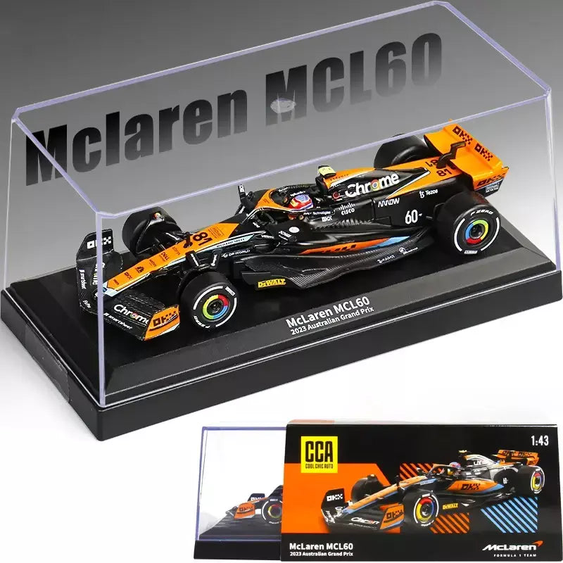 1:43 MCL60 2023 4 # Lando Norris P2 British GP Mclaren F1 #81 Oscar Piastri Diecast coleção de modelos de liga de amor clássico Hobby