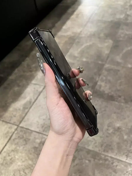Chapeamento armadura transparente caso para samsung s25 ultra s24fe s23 fe s22 plus a54 a53 a55 a34 a35 a25 5g capa acrílica à prova de choque