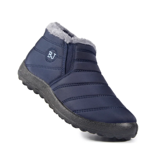 Botas de neve plataforma impermeáveis para mulheres, botas de tornozelo slip-on, bota plana feminina, inverno, novo, 2023