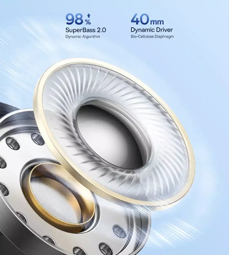 Baseus EH10 NC ANC Fones de ouvido sem fio 45dB Fones de ouvido híbridos adaptativos com cancelamento de ruído Hi-Res LDAC Fone de ouvido Bluetooth 6.0 80 horas