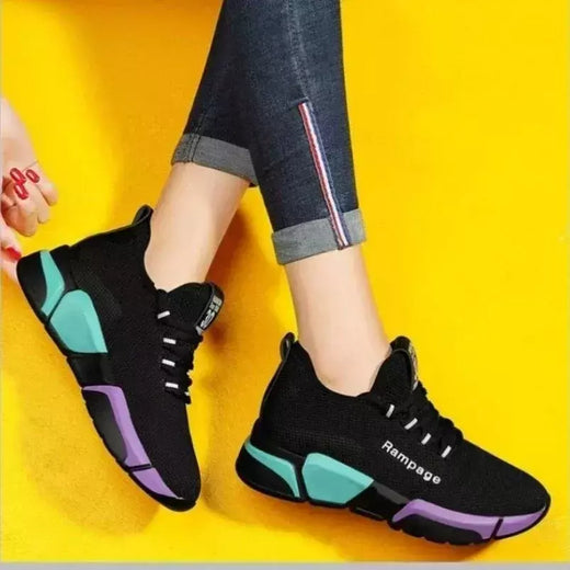 Sapatos esportivos respiráveis vulcanizados para mulheres, tênis casual de malha de jogging, sapatilhas femininas ao ar livre, 36-40 tênis