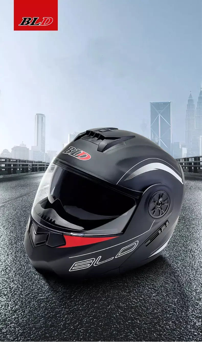 DOT Aprovado Capacete de corrida de motocicleta, lente dupla legal, cara cheia, piloto quente, modular, inverno