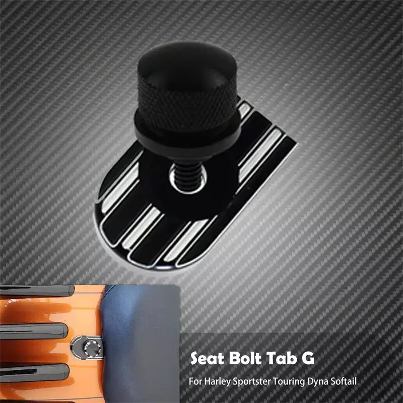 Universal motocicleta traseiro fender assento parafuso porca guia kit de montagem botão capa para harley dyna sportster xl touring flhr softail