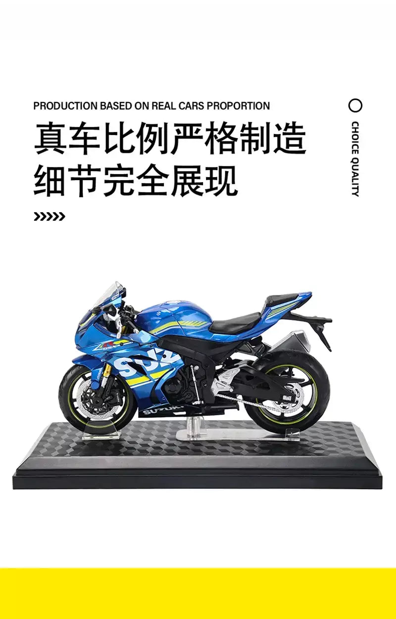 Cca 1:12 suzuki GSX-R1000 liga motocross licenciado modelo de motocicleta brinquedo carro coleção presente produção estática fundição