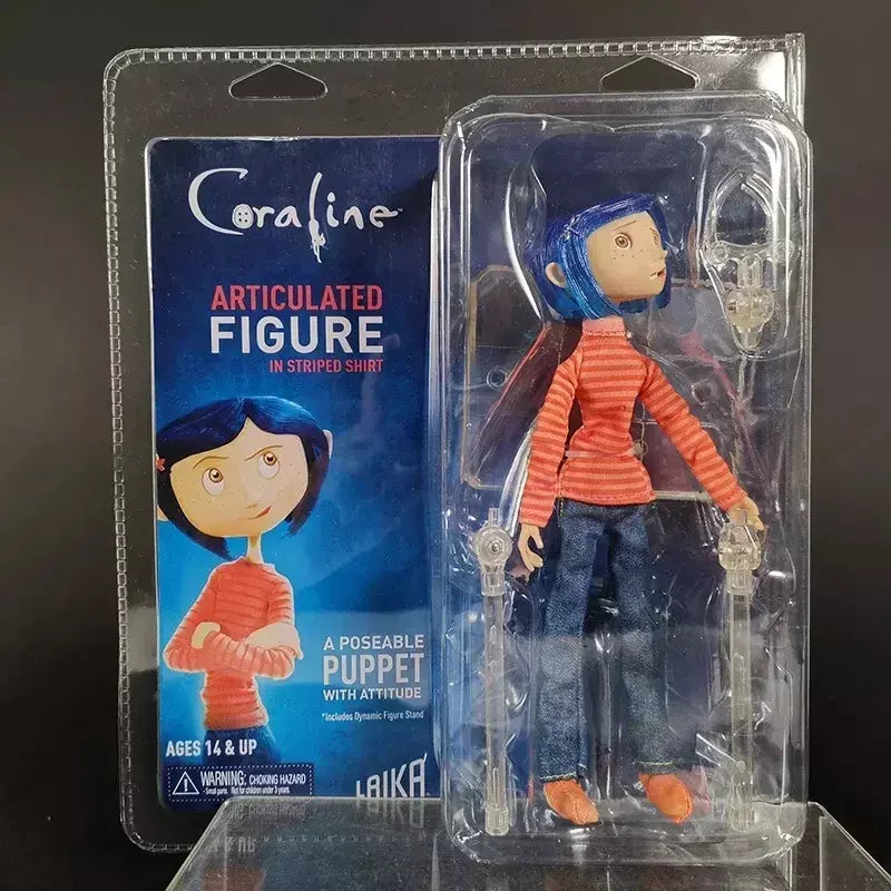 Disney coraline & the secret door filme figura de ação rotação conjunta modelo desktop ornamentos brinquedo crianças presente aniversário