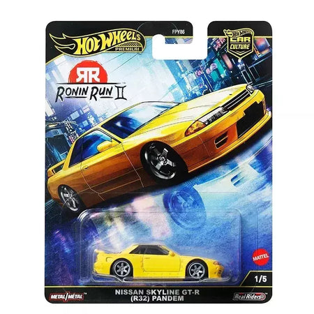 Hot Wheels Premium 2025 FPY86 Ronin Run 2, cultura de carro com etiqueta dourada, modelos fundidos em escala 1:64, brinquedos colecionáveis, presente para crianças