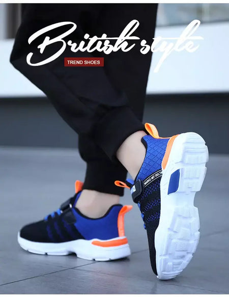 Crianças sapatos antiderrapantes respirável malha sapatos da criança conforto tênis de corrida marca meninas meninos sapatos casuais crianças moda tênis