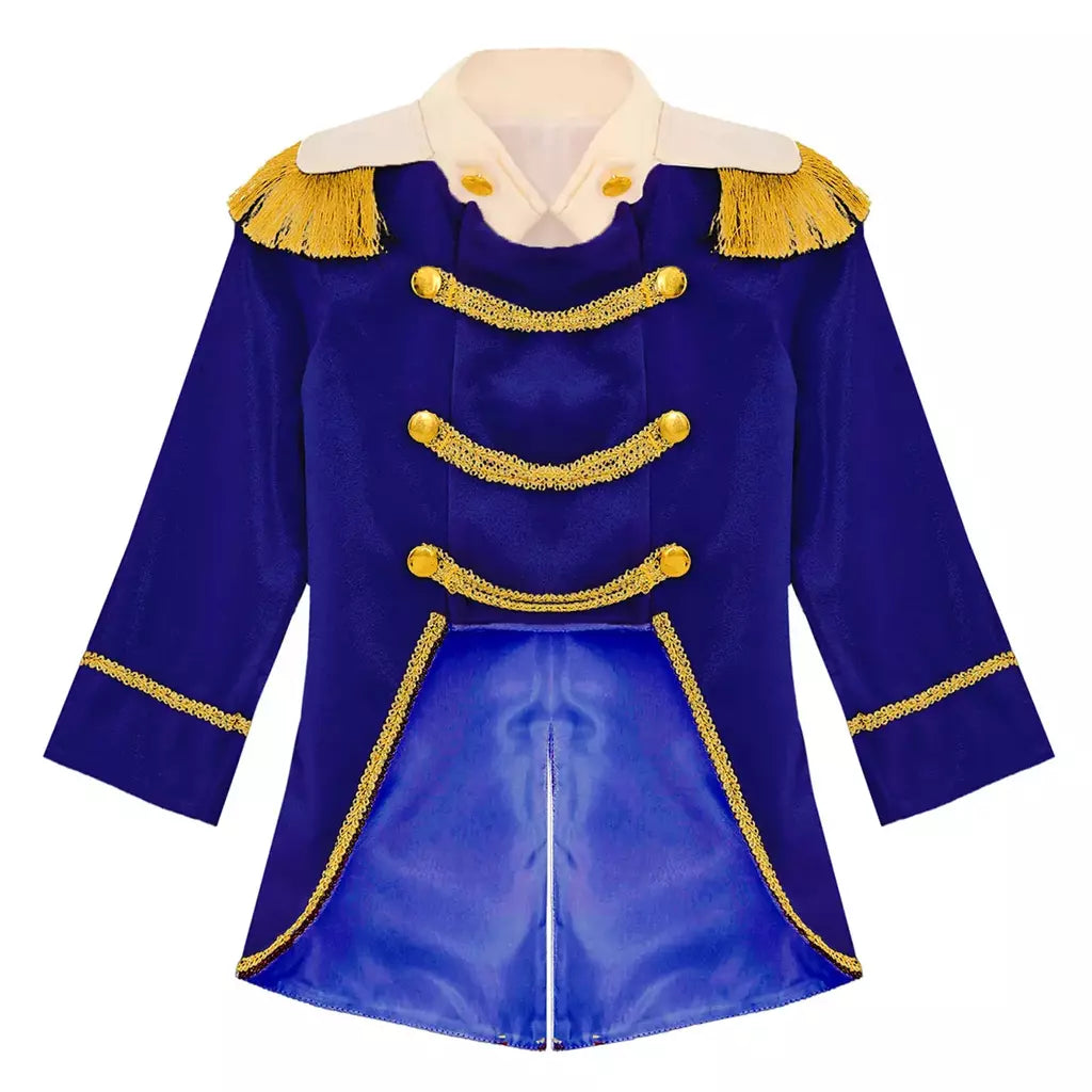 Meninos príncipe cosplay traje manga longa franja de ouro trança veludo smoking tailcoat tribunal real cosplay jaqueta vestir-se