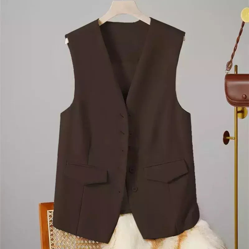 Colete vintage sem mangas feminino, Casacos elegantes, Casacos, Roupa casual, Monocromática, Streetwear, Primavera, Verão, Outono, Vestuário