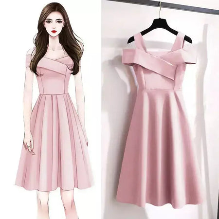 Plus size 2022 plus size feminino moda elegante vestido emagrecimento cintura-equipado saia verão atacado para meninas rechonchudas