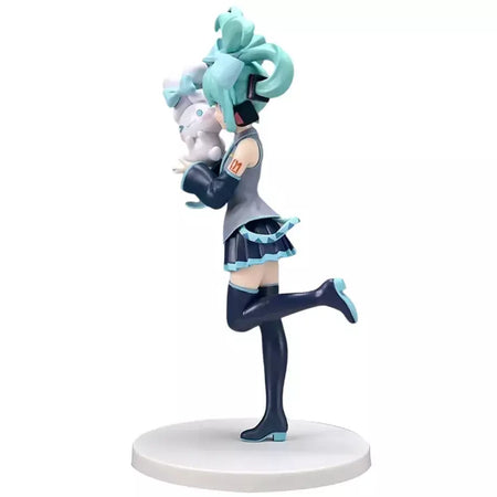 20cm anime hatsune miku x cinnamoroll figura anime periférico modelos colecionáveis decorações decorativas crianças presente kawaii