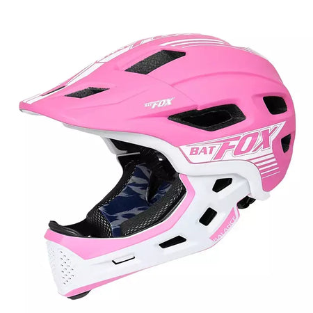 Batfox crianças rosto cheio capacete da bicicleta destacável downhill crianças ciclismo motocicleta skate esportes corrida capacete de bicicleta
