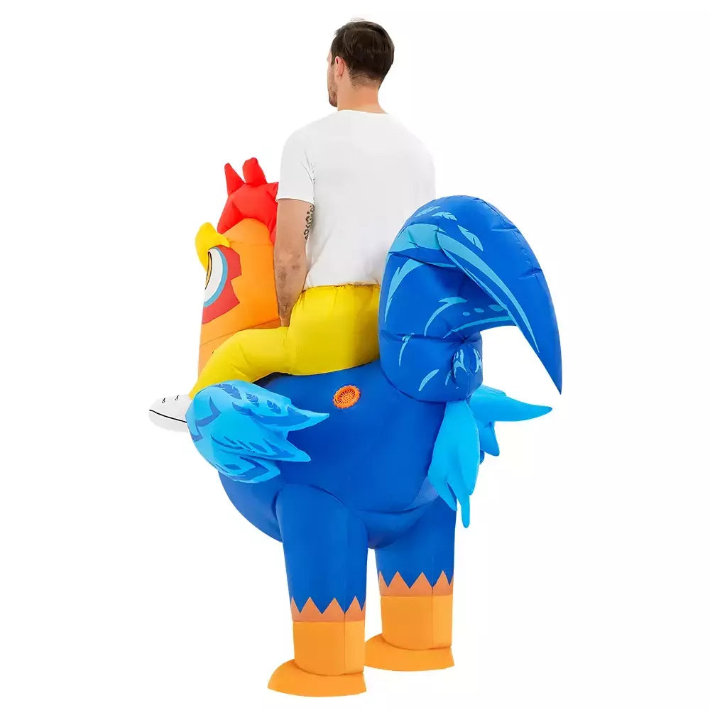Adulto galo inflável traje engraçado unicórnio elk animais terno inflável halloween carnaval meio corpo explodir terno para cosplay