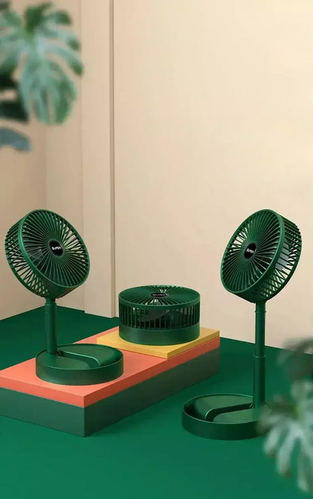 Mini ventilador elétrico portátil ajustável, Pequeno ventilador de refrigeração, Handy Desk, Casa, Escritório, Bateria de mesa, USB Recarregável