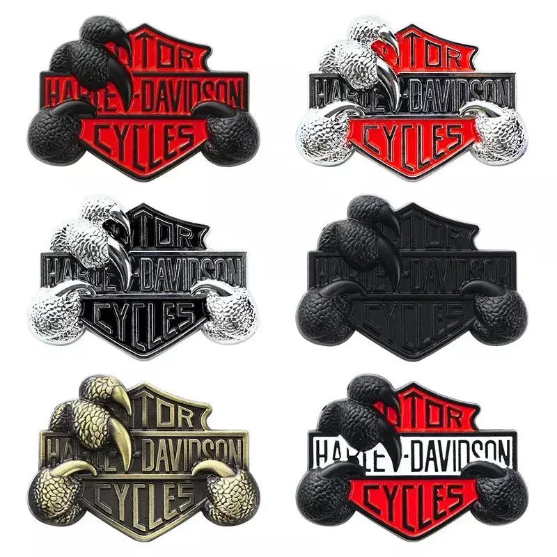Harley eagle garra metal logotipo decorativo motocicleta personalizado modificado adesivo de carro 3d estéreo adesivo de carro crachá acessórios