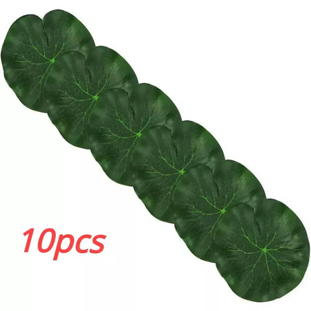 Lifelike Floating Lotus Artificial Flower Decoration, Water Lily, Micro Paisagem para Casamento, Lagoa, Jardim, Decoração de Plantas Falsas, 10pcs