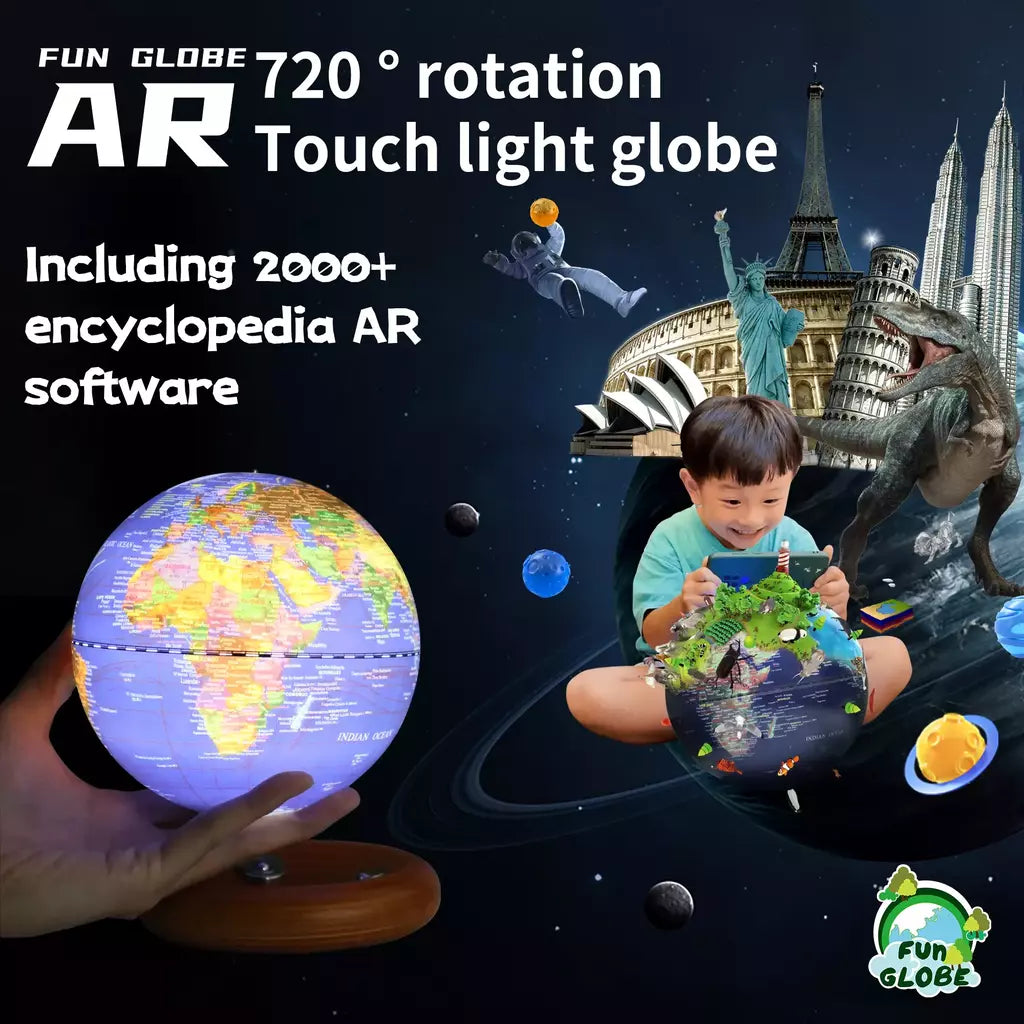 Globo Educacional Inteligente para Crianças, Brinquedo AR Interativo, Ideal para Aprendizagem Pré-Escolar, Presente de aniversário para meninos e meninas, Brinquedos STEM