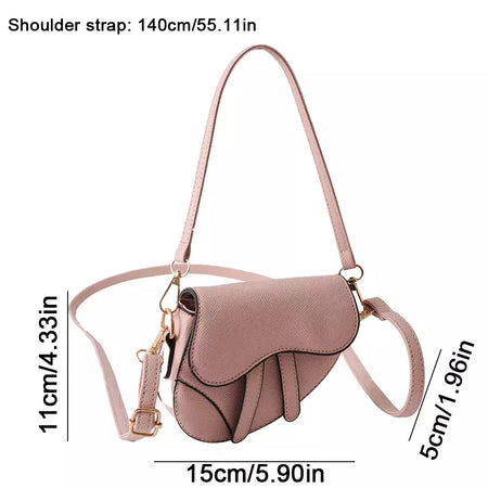 Sacos portáteis do mensageiro do ombro único para mulheres, bolsa crossbody de couro, bolsa simples, bolsas sela