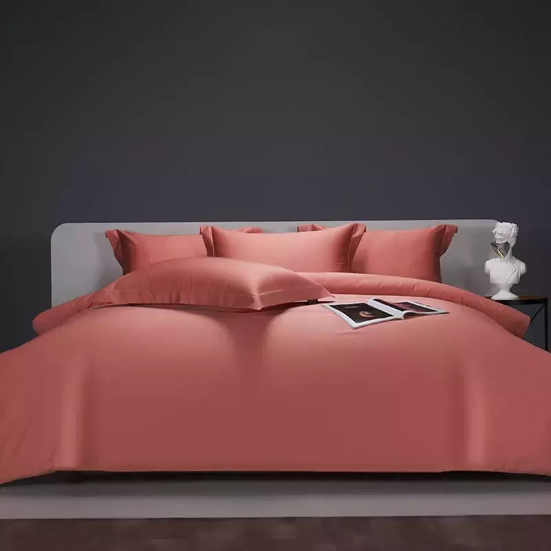 Twin único duplo rainha rei conjunto de cama cor sólida 1000tc algodão egípcio conjunto capa edredão folha lençol fronhas
