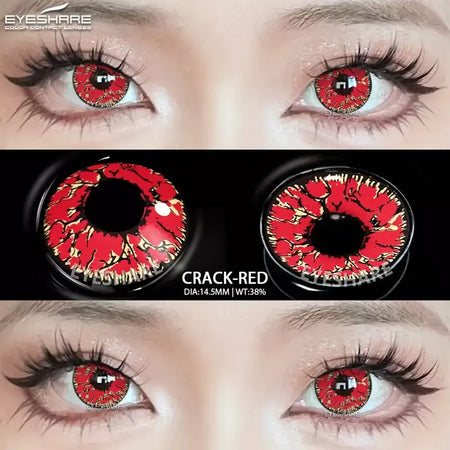 Eyeshare lentes de contato coloridas para olhos, 1 par de lentes coloridas de anime cosplay, lentes loucas de halloween, lentes de contato, maquiagem de beleza