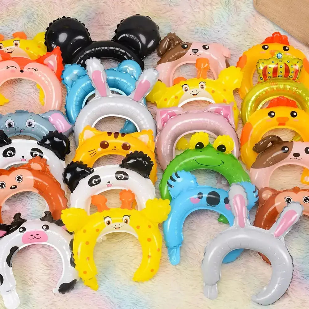 10/20/30/50 suprimentos de festa de balão de bandana mista, balões de coelho de urso de desenho animado fofos, decorações de festa de aniversário (mélange de 4-6 estilos
