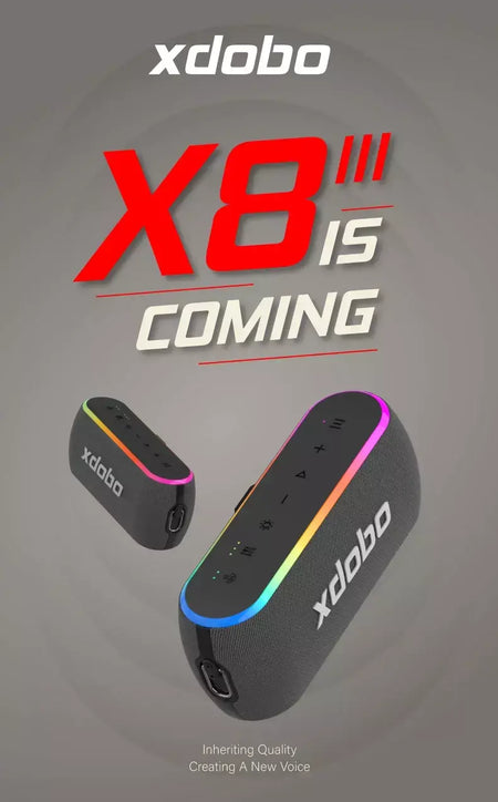 60w xdobo x8 iii alto-falante bluetooth subwoofer sem fio ipx7 6600mah banco de potência baixo duplo alto-falante ao ar livre para telefone inteligente tv