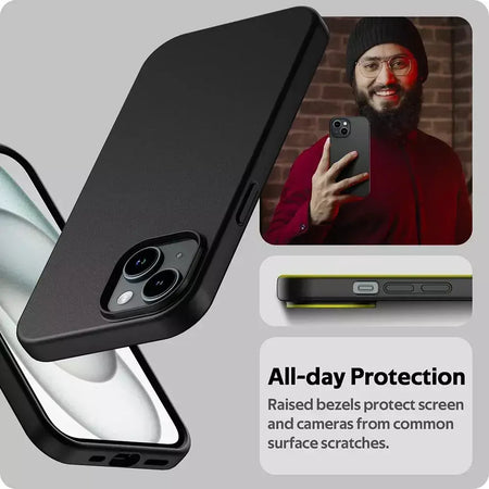 Luxo fosco silicone caso macio para iphone 17 ar 16 15 14 plus 13 12 mini 11 pro max xr ultra fino sólido preto capa