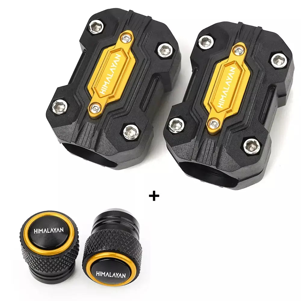 Para royal enfield himalayan 450 411 400 acessórios guarda motor da motocicleta pára-choques proteção guarnição guarda blocos tampas da válvula do pneu