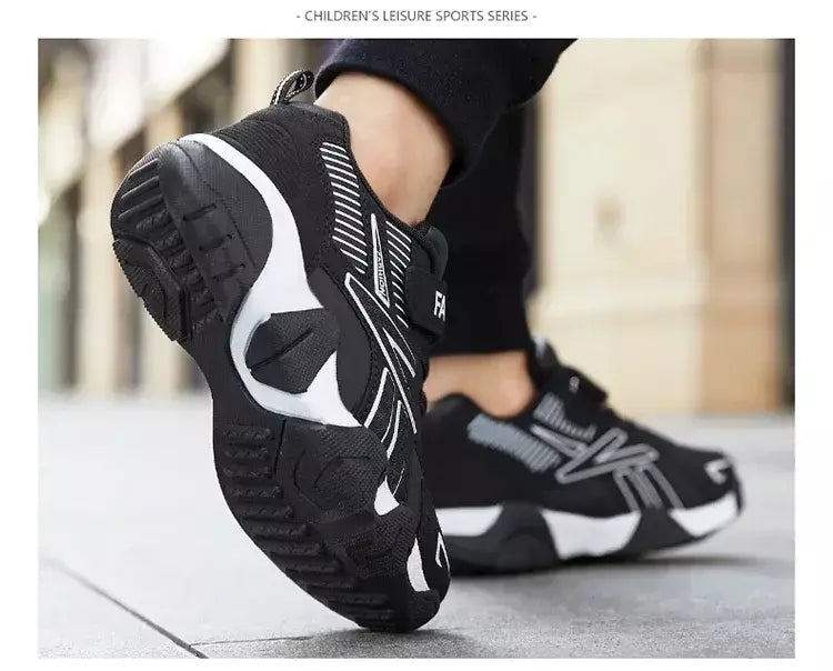 Crianças meninos sapatos escola esportes moda couro para crianças tênis casuais menino correndo andando sapato ao ar livre