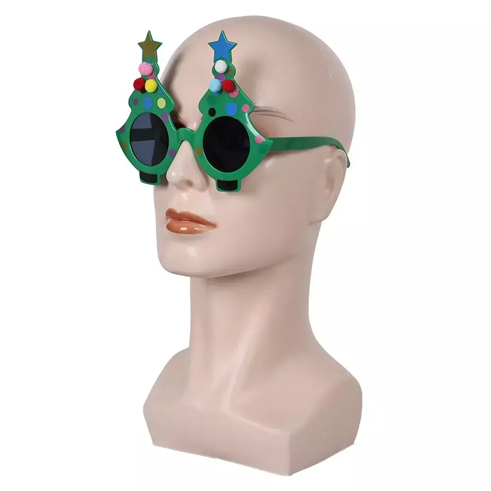 Filme aterrorizante arte palhaço chifre manchado de sangue óculos de árvore de natal adereços cosplay ? Acessórios de adereços para terno de carnaval de Halloween
