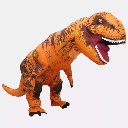 Adulto t-rex traje inflável em pé dinossauro mascote para halloween & natal diversão animal festa rpg roupa vestuário
