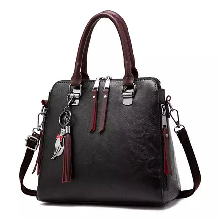 Bolsa de Ombro de Couro Retro para Mulheres, Bolsa Crossbody Messenger, Grande Capacidade, Bolsa Feminina, Designer de Luxo, Alta Qualidade