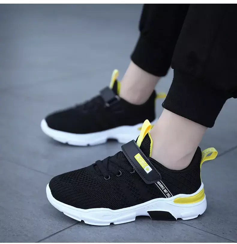 Crianças sapatos antiderrapantes respirável malha sapatos da criança conforto tênis de corrida marca meninas meninos sapatos casuais crianças moda tênis