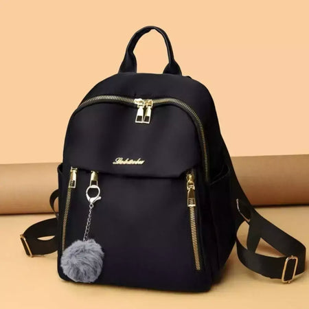 Simples Preto Grande Capacidade Mochilas para Mulheres, Bolsa de Viagem, Sólida Harajuku Student Schoolbag, Mochila Oxford, Unisex Bags