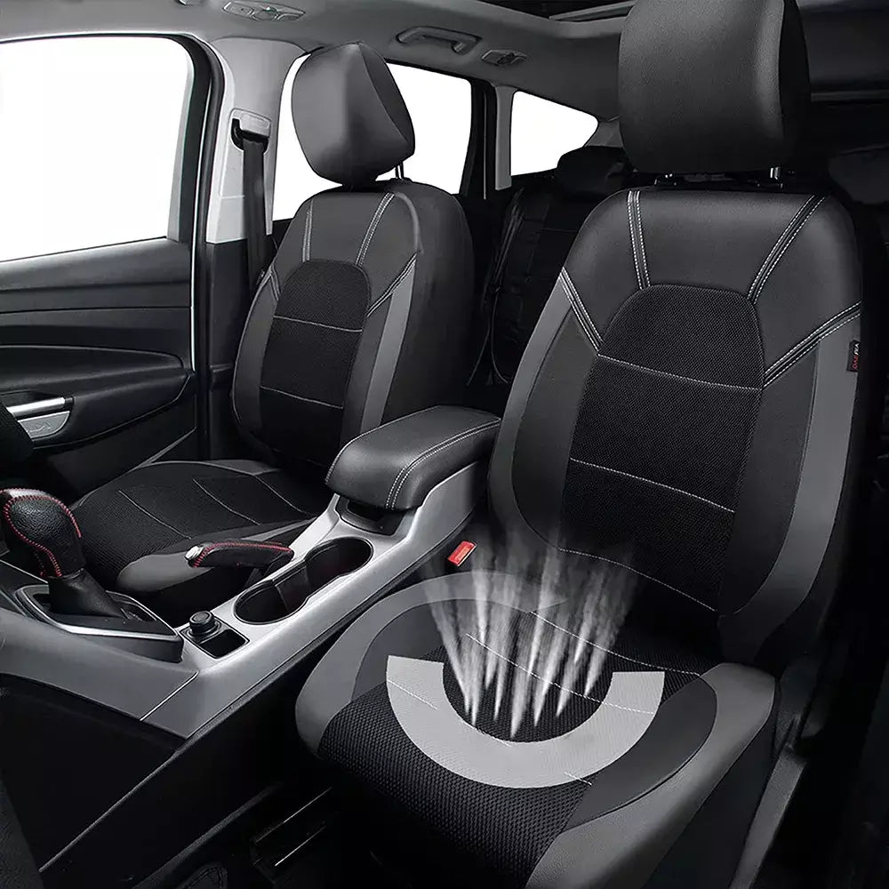 9 peças/set capa de assento de carro couro respirável tecido universal couro do plutônio almofada do assento dianteiro e traseiro assento completo proteger