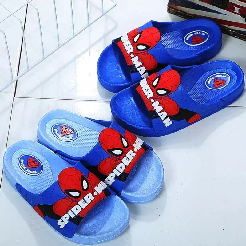 Disney crianças casa chinelos crianças dos desenhos animados spiderman meninos meninas sola macia sapatos antiderrapantes wearable em todas as estações
