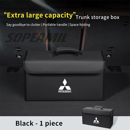 Caixa organizadora de porta-malas de carro, caixa traseira, armazenamento de arrumação, para mitsubishi outlander pajero asx colt lancer l200 triton ralliart