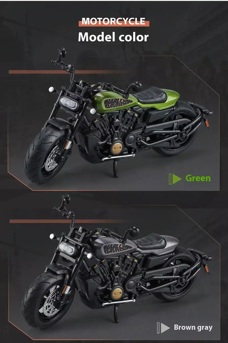 Simulação 1/12 davidson SPORTSTER-S motocicleta de liga off-road, ornamentos de modelo para crianças brinquedos para meninos presentes de feriado