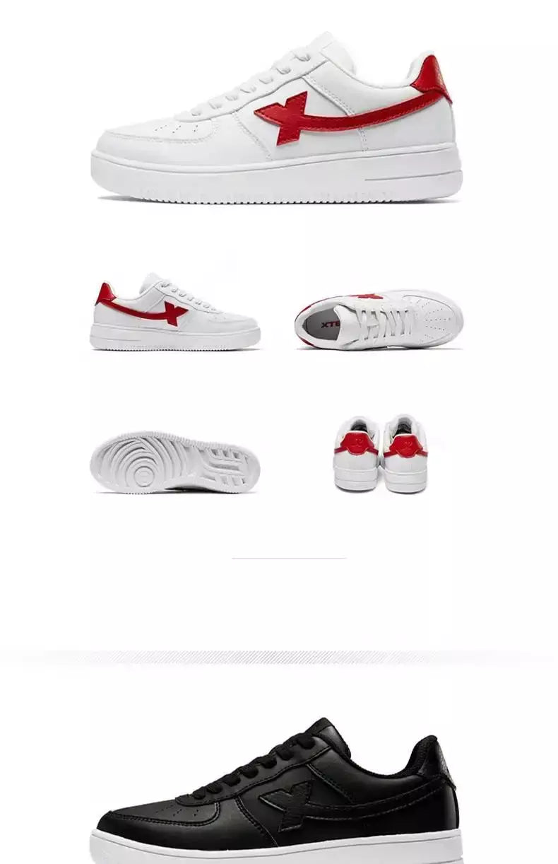 Xtep sapatos de skate antiderrapante resistente ao desgaste casual branco casal tênis de skate masculino feminino sapatos de marca de luxo 881219319851