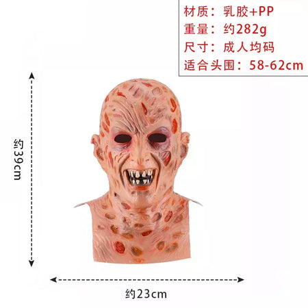Assassinos jason máscara chapéu garras freddy krueger filmes de terror assustador látex chapelaria cosplay para emulsão para trajes de festa de halloween
